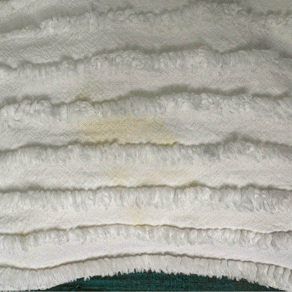 Vintage Chenille Bedspread, Queen/Full Size White Off White Pastel Floral Design - Picture 15 of 16